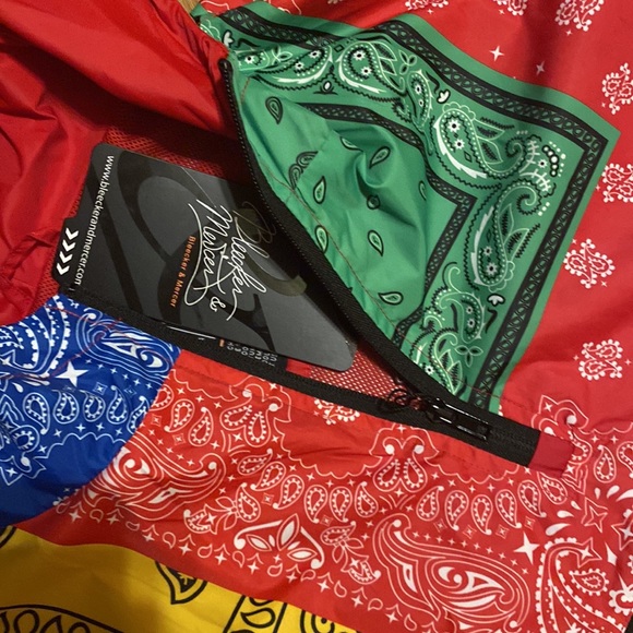 NWT Bleecker & Mercer patchwork printed multicolored 3/4 zippered jacket wm lg - Picture 6 of 10